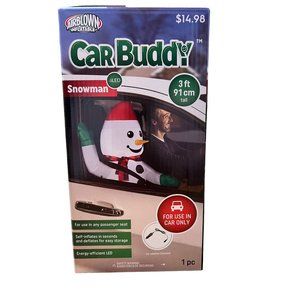 Gemmy Airblown Inflatable Car Buddy Snowman 3" LED use in Car NEW in Box